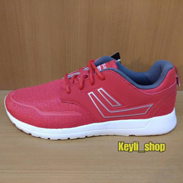 red running shoes