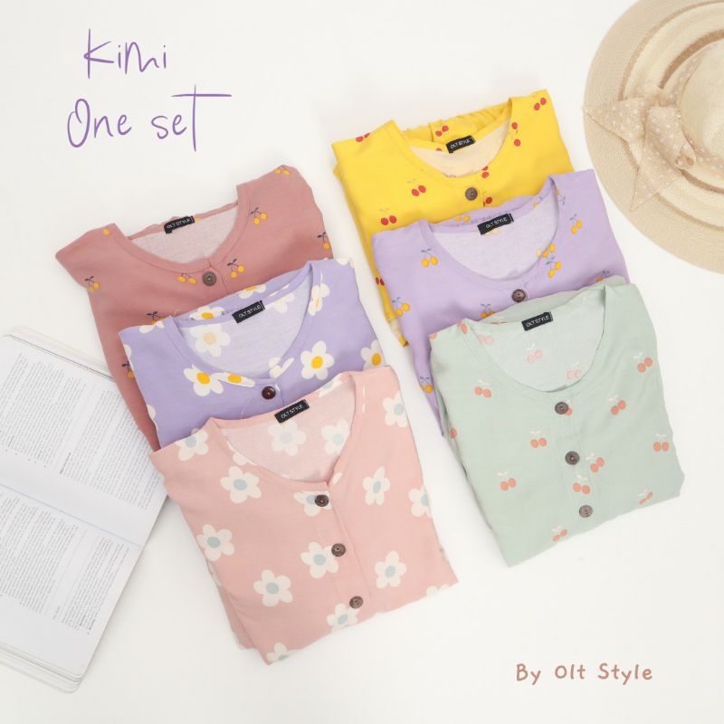 Ollet Oneset Kimi/ stelan setcel rayon / Setelan rayon 3 tingkat