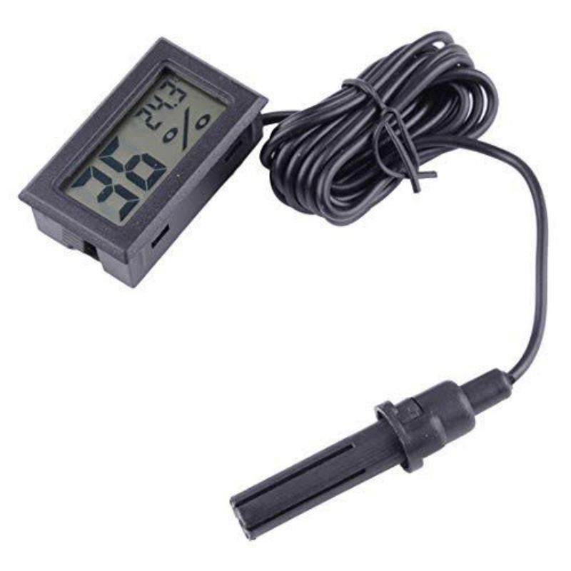 Hygrometer Dengan Kabel Probe Higrometer Termohygrometer Pengukur Suhu Kelembaban Ruangan Termometer