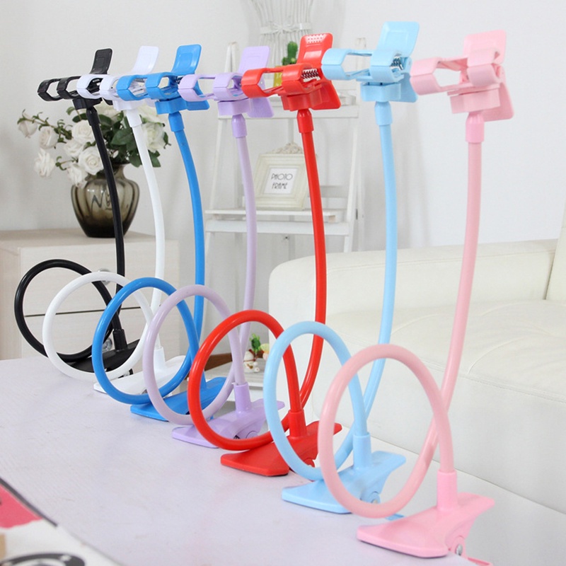 Stand Holder Handphone Universal Flexible Adjustable Dapat Berputar 360 Derajat° Bracket Klip Smartphone Dapat Berputar