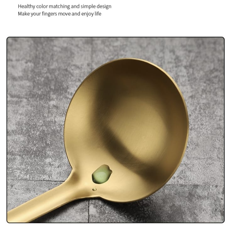 Kingsbakeware Sendok Sup Gold Sendok Kuah Gold Centong Kuah Gold Sendok Gold