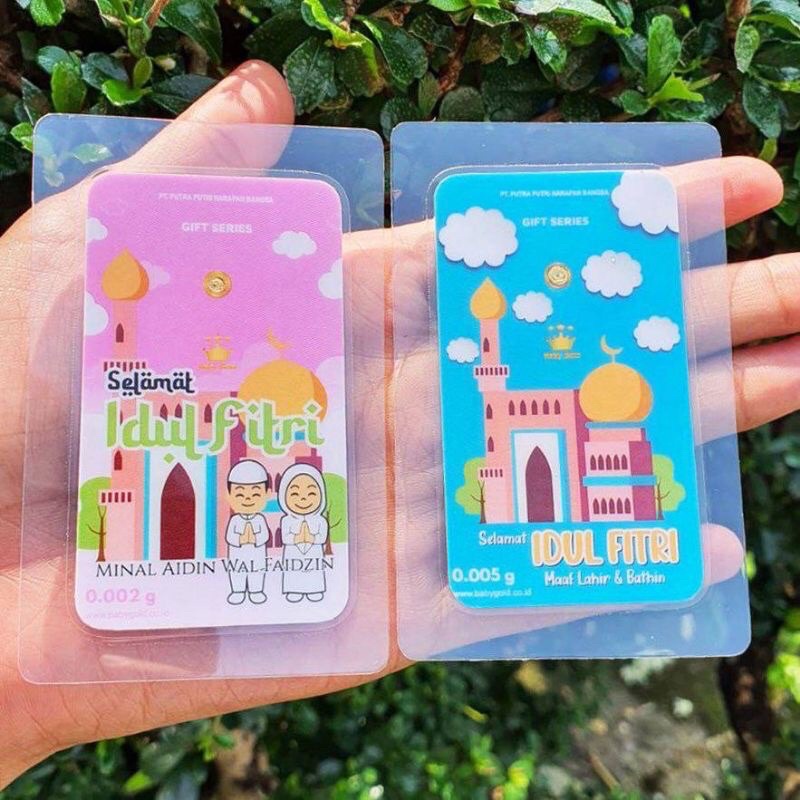 EMAS MINI BABYGOLD IDUL FITRI GIFT SERIES LOGAM MULIA 24 KARAT TERMURAH DIJAMIN ASLI ORIGINAL BERSER