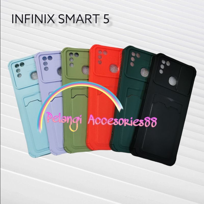 CASE INFINIX SMART 5 CASE SOFTCASE SLEDING WARNA WARNI