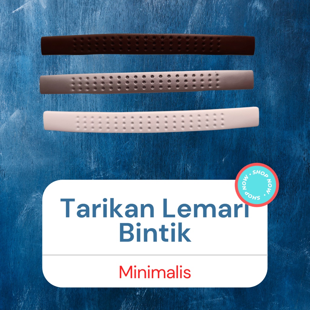 Handle Lemari Tarikan Pintu Lemari Handle Laci Plastik Silver Brown White 10cm