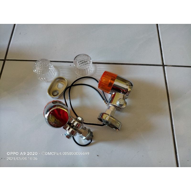 Sen Sein retteng palu tabung import bulat set pemanis sein crome custom cb100 gl100 gl pro