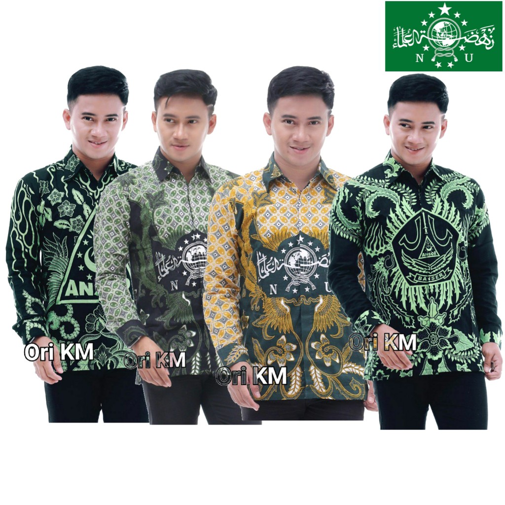 Baju batik pria NU ANSOR BANSER bataik nu seragam batik Nu BATIK PRIA M L XL XXL