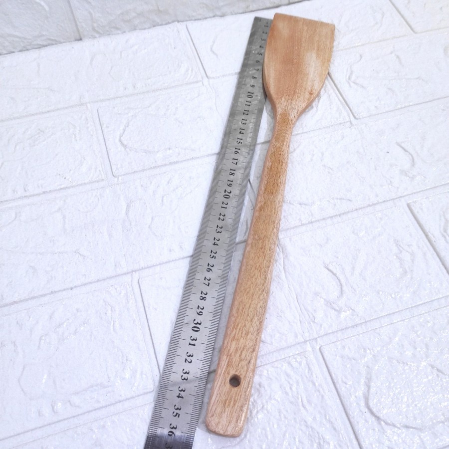 spatula sodet sutil kayu panjang 36 cm bahan super premium ujung rata