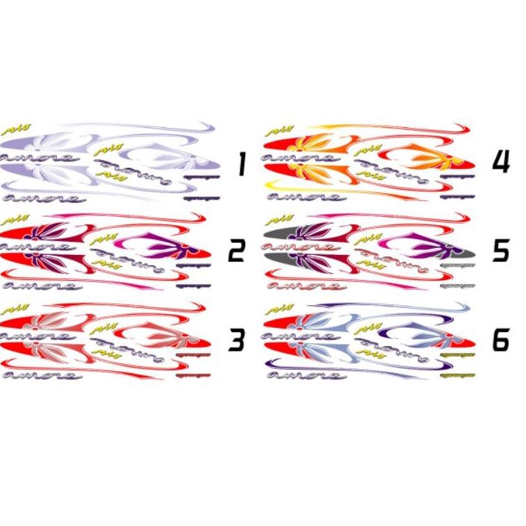 STRIPING MIO AMORE BUNGA transparan mio sporty "KDU.10Jn22ᴸ"