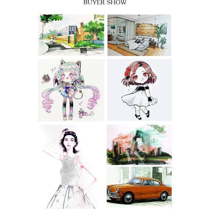 

Imurahl Touchfive White Marker 30Pcs/ 30Warna Twin Marker Sketsa Drawing