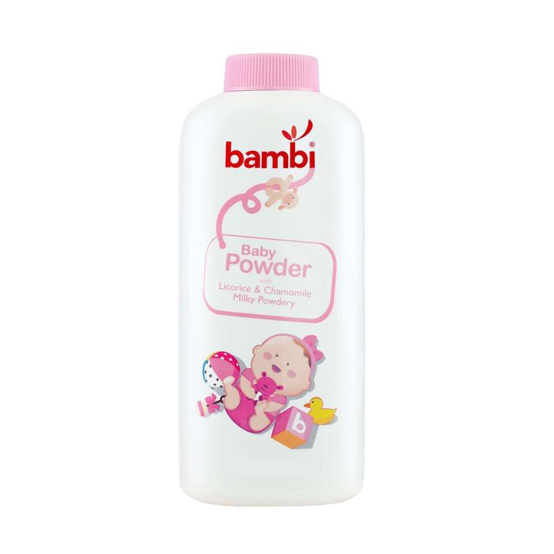 Bambi Powder Pink 100gr - Bedak Tabur Bayi