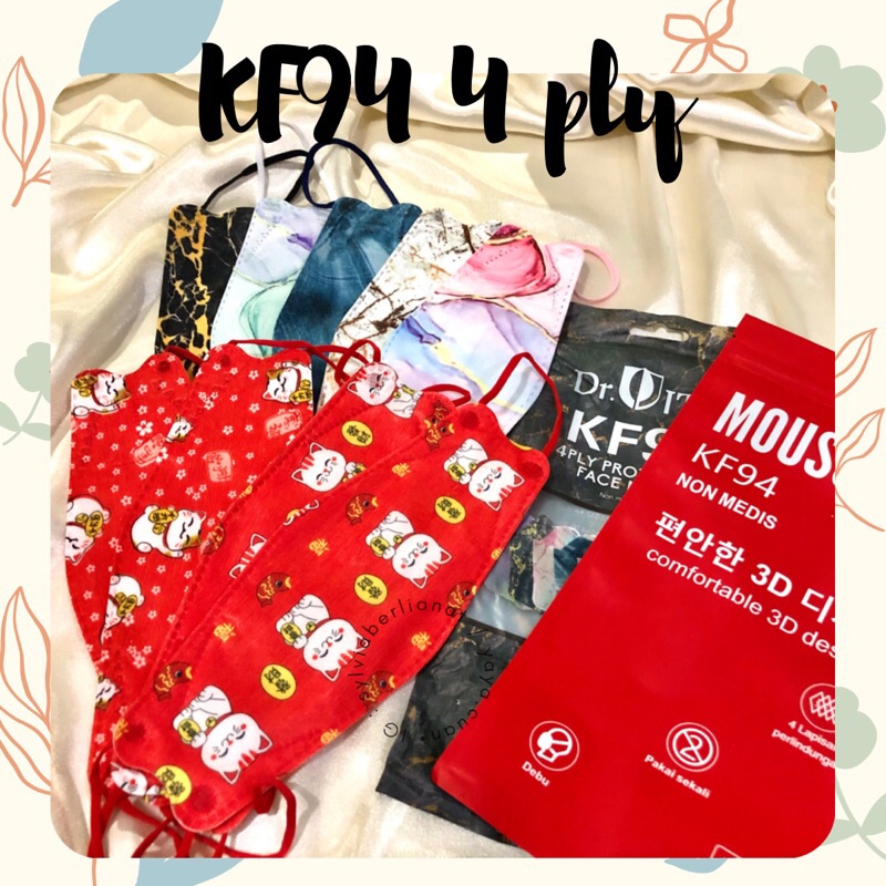 Masker Imlek Mouson 4ply Masker KF94 4ply Dr.ITC Marble Masker Edisi Imlek Masker CNY