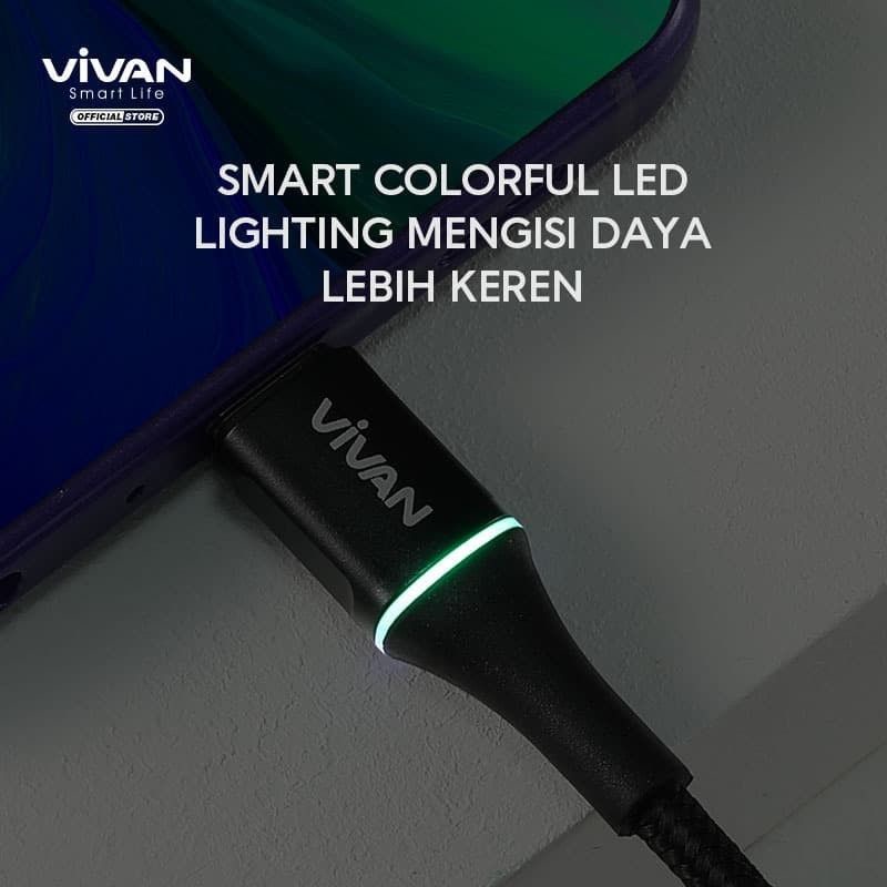 VIVAN VDC KABEL DATA TYPE C FAST CHARGING 3A GARANSI 1 TAHUN