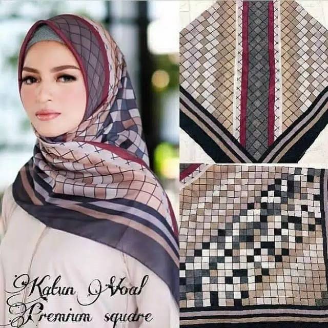 HIJAB SEGI EMPAT DEENAY KW MOTIF TERBARU