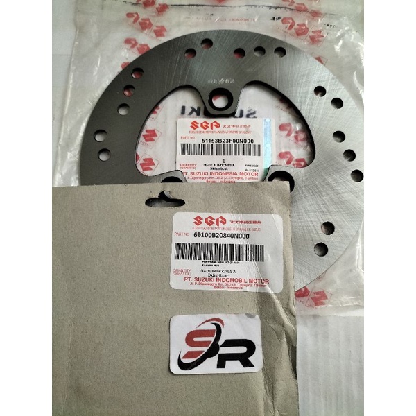 PIRINGAN CAKRAM DISPED BELAKANG KOMPLIT SUZUKI SGP ORIGINAL SATRIA PU 150 NEW OLD LAMA KELENGKAPAN PRODUK CAKRAM BELAKANG DISPET BELAKANG