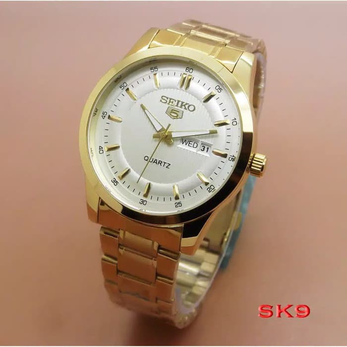 Jam Tangan Pria Seiko 5 Rantai Jam Tangan Cowok Mewah