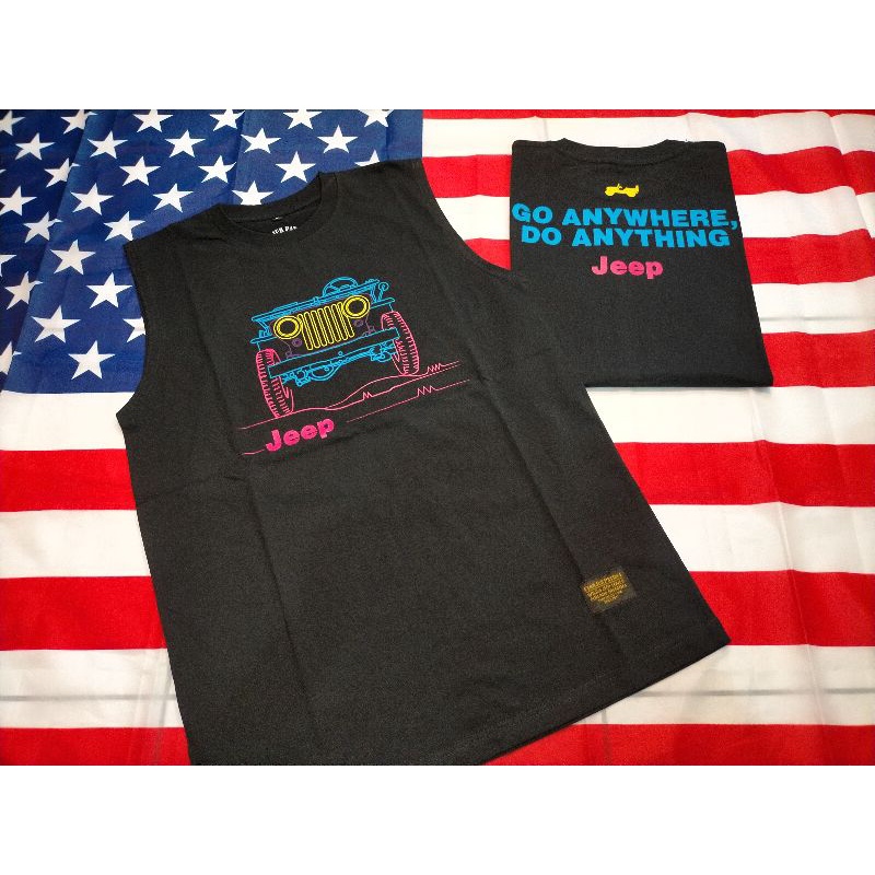 Tank Top Jeep Willys Kaos Singlet Kaos tanpa lengan T-Shirt Jeep Jeep Willys
