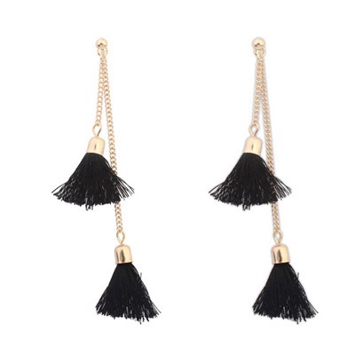 LRC Anting Tusuk Bohemia Padparadscha Tassel Decorated Simple Design Y5512X