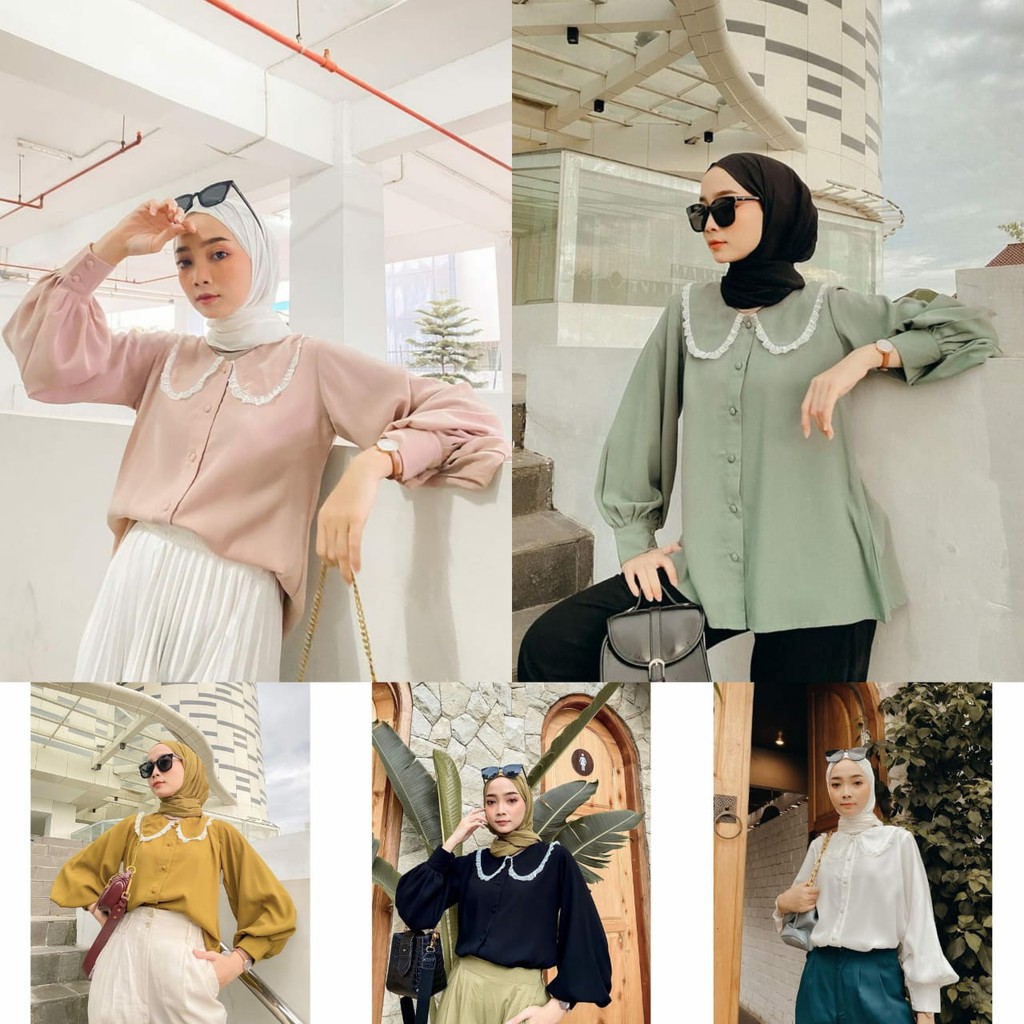 DISKON - KELLYA TOP - atasan cantik / blouse wanita / atasan wanita masa kini / blouse kekinian / blouse hizt