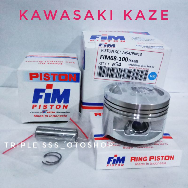 PISTON KIT FIM68 (PIN 13) KAWASAKI KAZE / KAZE R STD-200