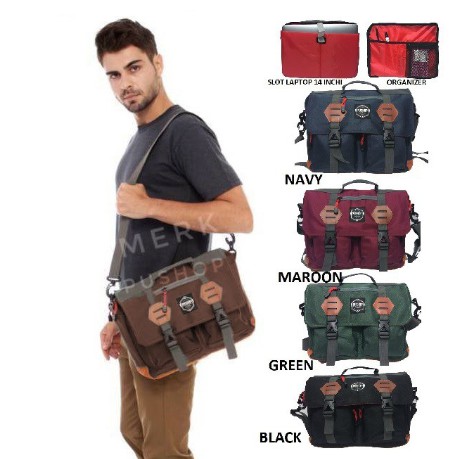 Tas Selempang Laptop Pria Original PUSHOP Kuliah - Kerja