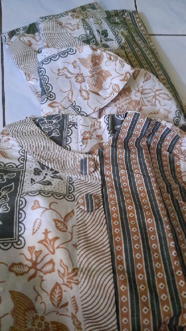 M-l-xl-xxl Batik Tunik Wanita Asj Sa Hrb026 Kenongo Pekalongan Sogan Tulis