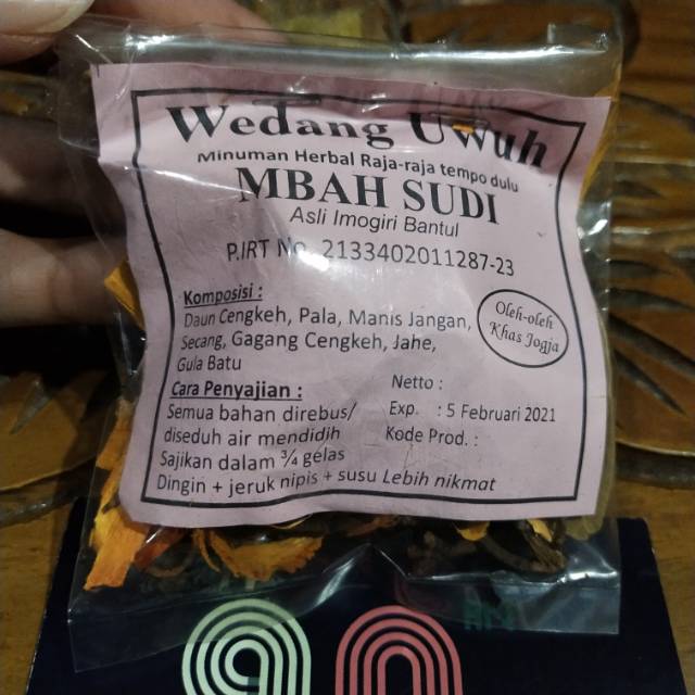 

WEDHANG UWUH Mbah Sudi 5PCS asli Imogiri Bantul oleh khas DI YOGYAKARTA. Minuman Herbal. MURAH