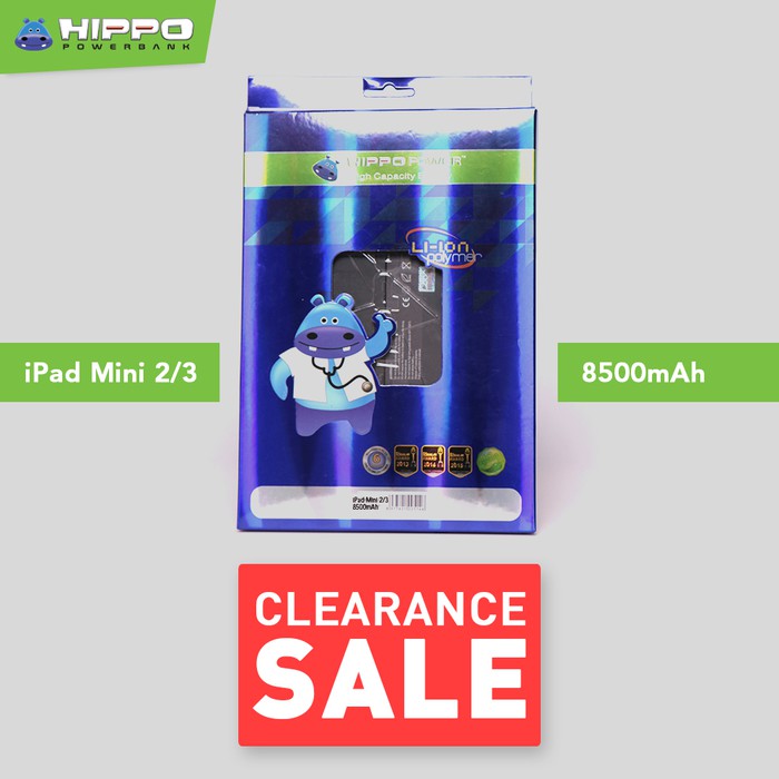 DISKON HIPPO BATERAI FOR IPAD MINI 2/3 8500 MAH