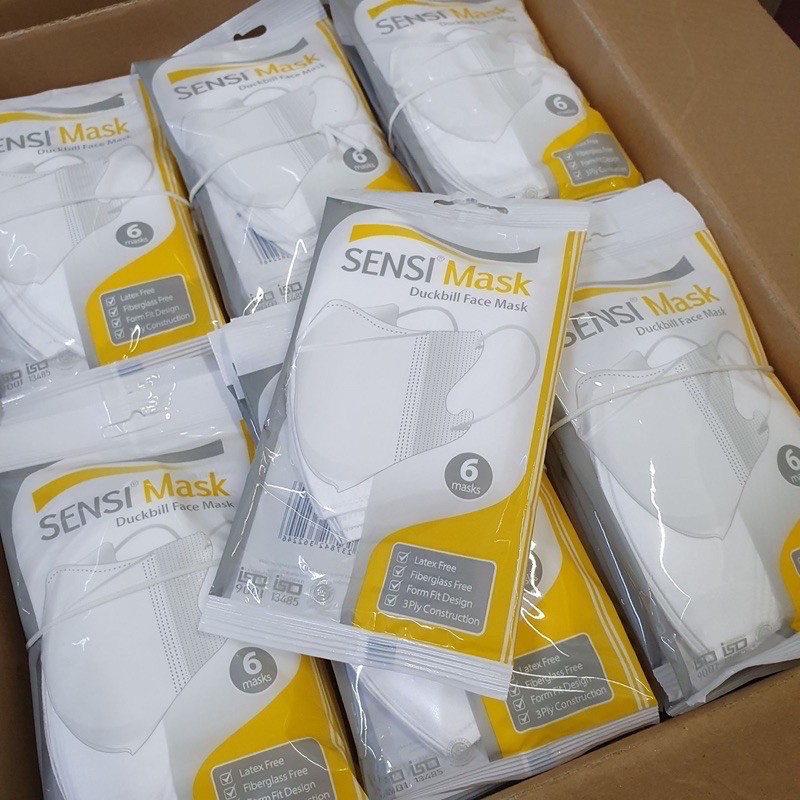 Masker Sensi Duckbill Sachet isi 6 pc Original 100% ( BUKAN REPACK)