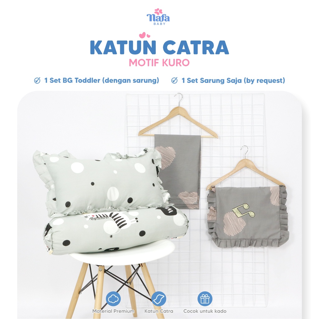 NAFA BABY - Bantal Bayi Balita Include Guling Dan Sarung Bantal Guling | Paket Bantal Guling Todler