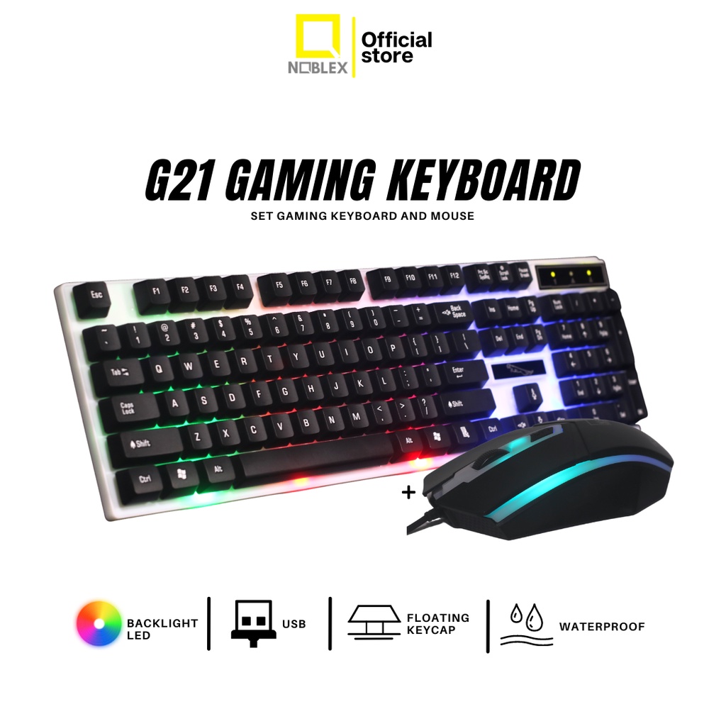Jual Noblex Paket keyboard gaming dan Mouse RGB/Set Mouse dan Keyboard