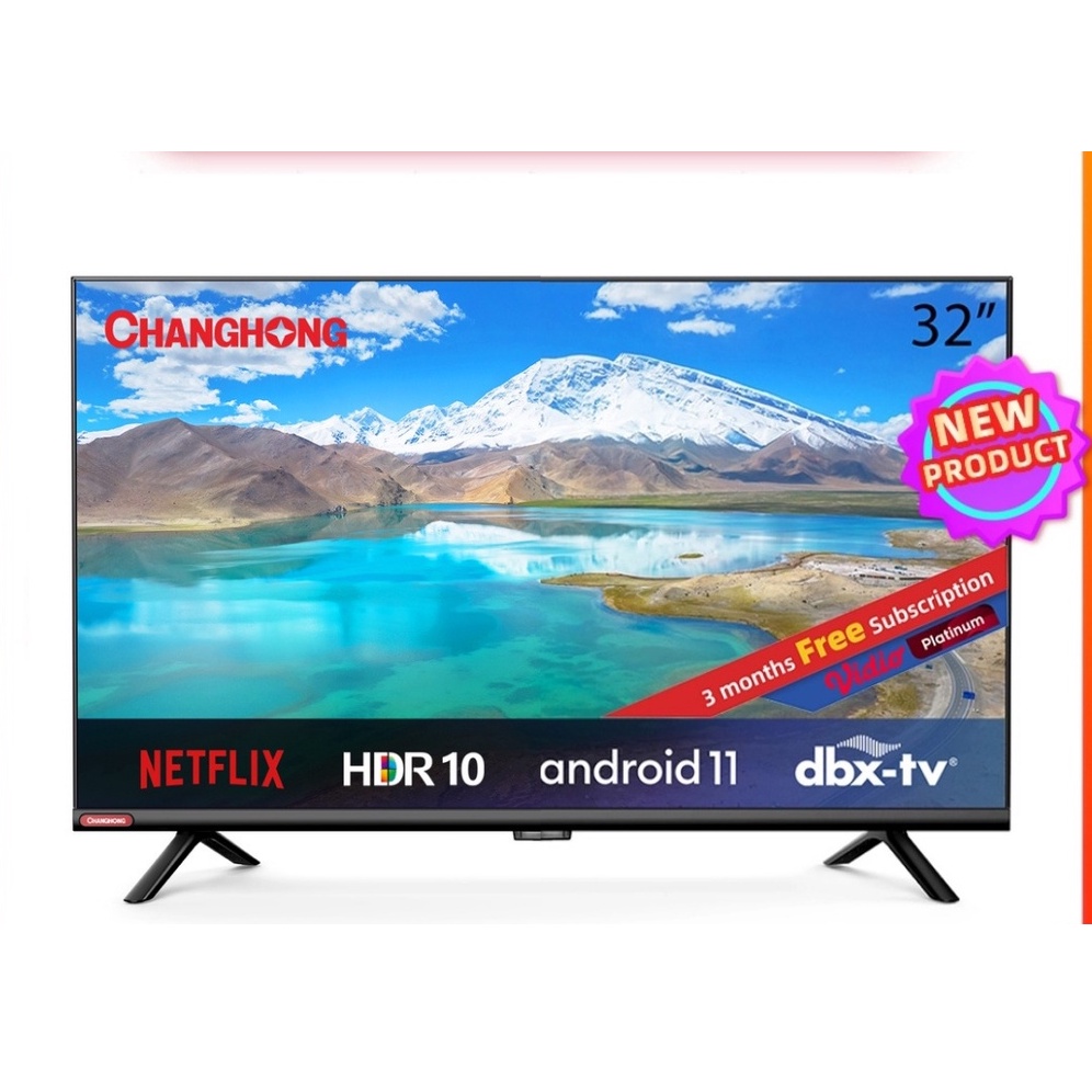 LED Tv Changhong 32 inch 32inch Android 11 32G7N 32G7 N HDR Garansi Resmi