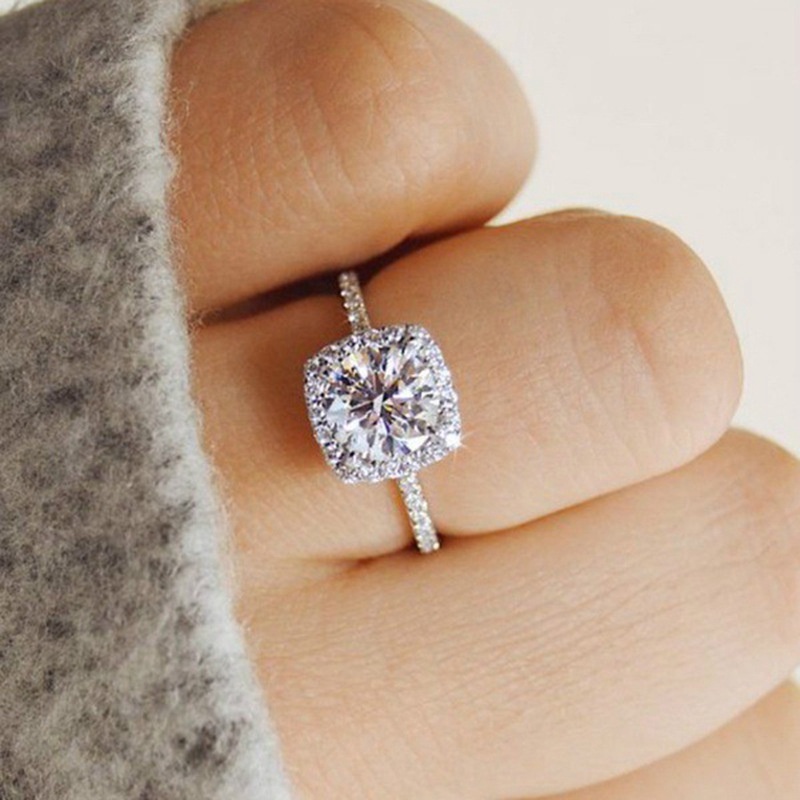 Read Stok Cincin Zirkon Perak Asli Kadar 925 Cincin Wanita Hadiah Terbaik 802c1