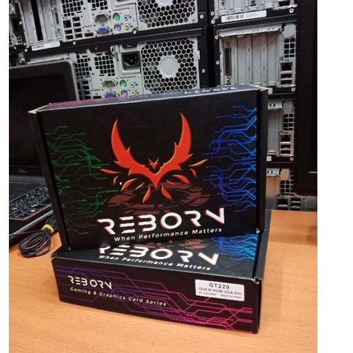 VGA REBORN NVIDIA GEFORCE GT 220 1GB DDR3 128 BIT BREND REBORN GARANSI DISTRIBUTOR 1 TAHUN,VGA CARD LOW PROFILE,VGA