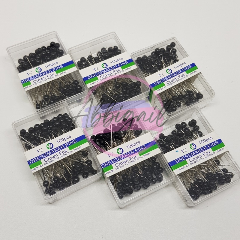 𝘈𝘉𝘎✰ Jarum pentul isi 80 - 100 pcs / Jarum pentul Box mika / Jarum pentul mutiara / Jarum pentul stainless berkualitas 1217