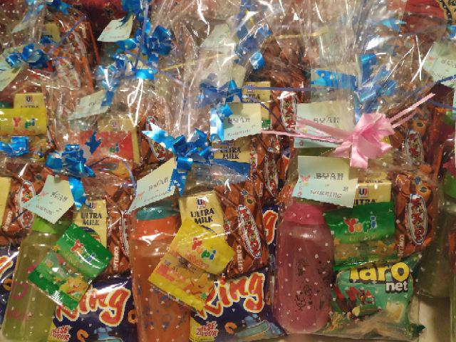 Parcel Bingkisan Snack + Botol Minum Kemasan Ulang Tahun