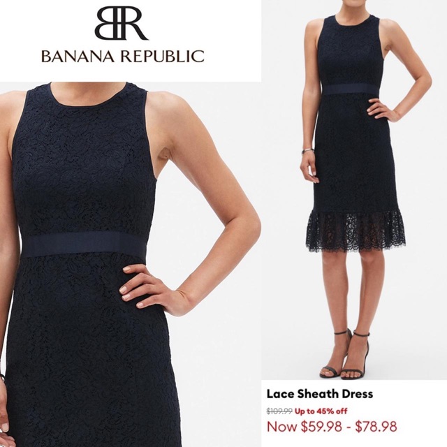 banana republic lace sheath dress