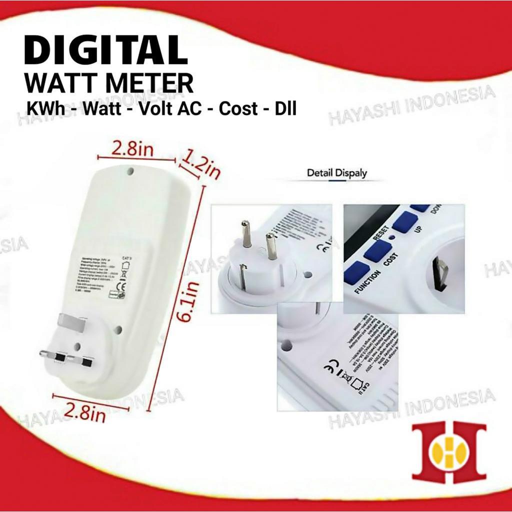 Pengukur Listrik KWh Digital Power Meter Volt Amper Watt Meter