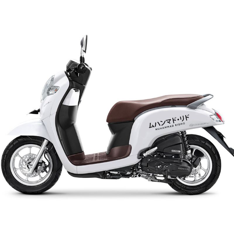 CUTTING STTIKER NAMA TRANSLATE HURUF JEPANG UNTUK  KHUSUS HONDA SCOOPY. YAMAHA FINO UMUM SEMUA MOTOR