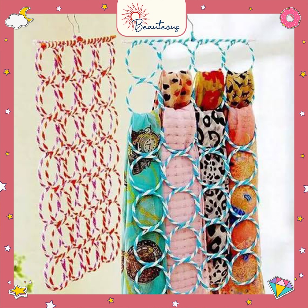 Hanger Jilbab Gantungan Syal 28 Ring Hanger Hijab Unik Premium