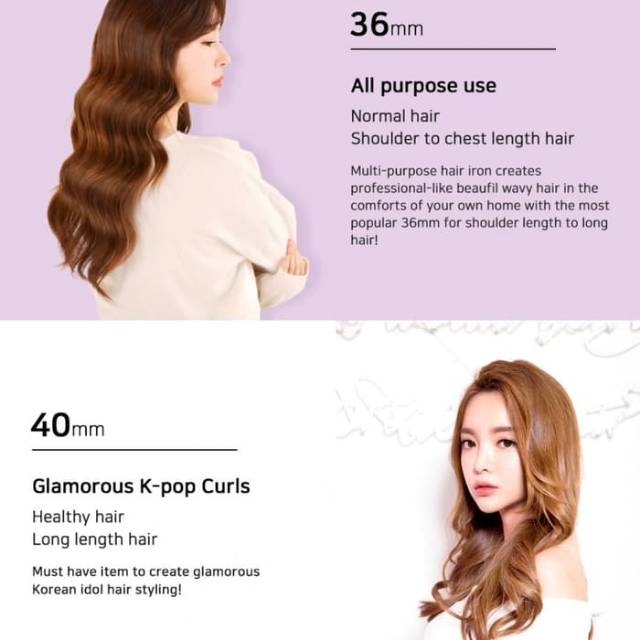 [READY] VODANA GLAM WAVE PLUS IRON FLAT IRON TRIPLE FLOW IRON MERMAID 25mm 32mm 36mm 40mm