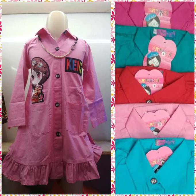 Toko Pakaian Anak Tunik Anak Perempuan / Atasan Anak / Motif KENZO Bordir Termurah dan Ready Stock