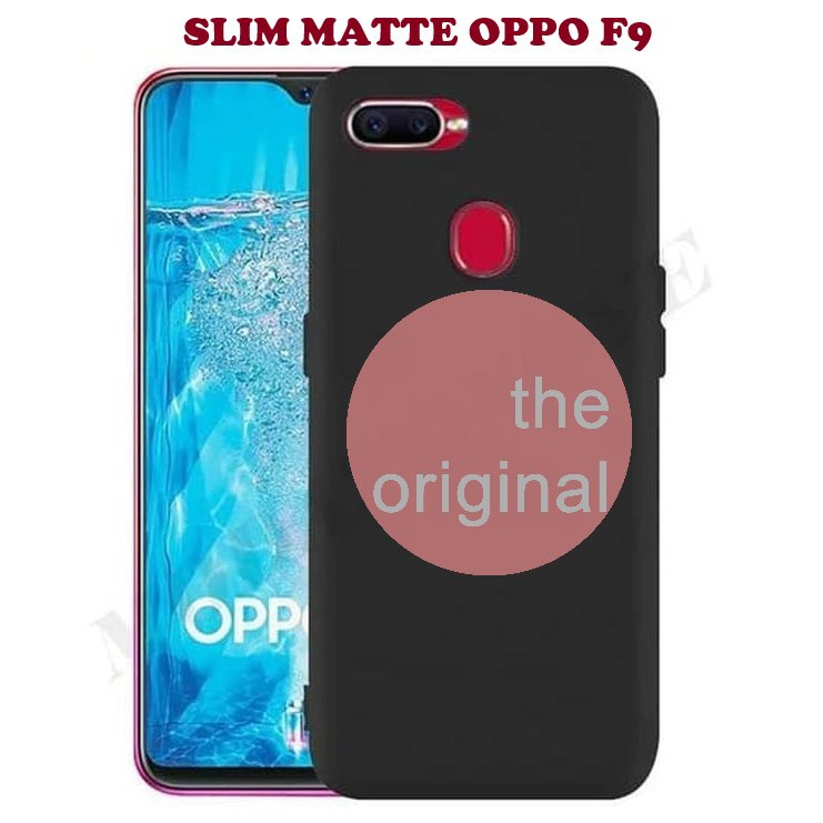 Case Slim Black Matte OPPO A15 / slimmatte BlackMatte oppo f9