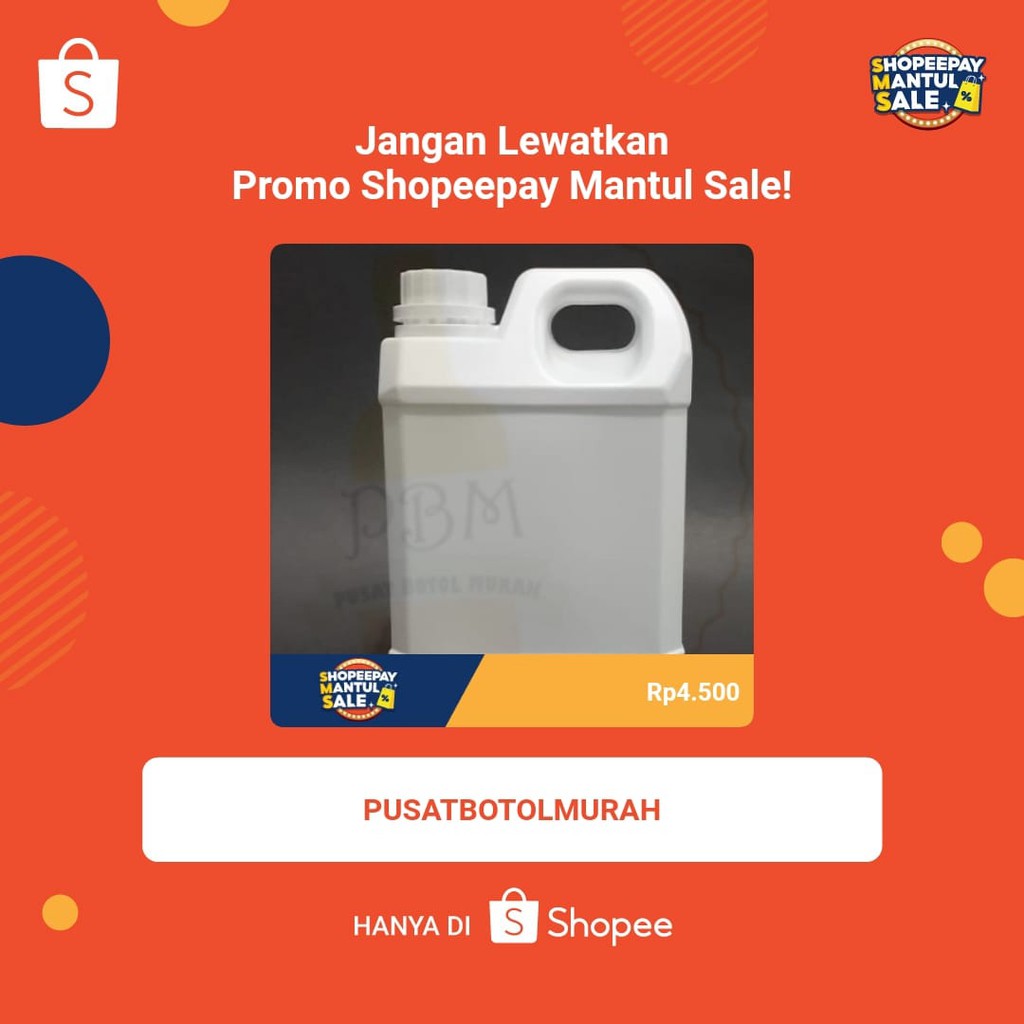 Jual Jerigen 1 Liter Pendek Jerigen 1000 Ml Jerigen Murah Shopee Indonesia 7659