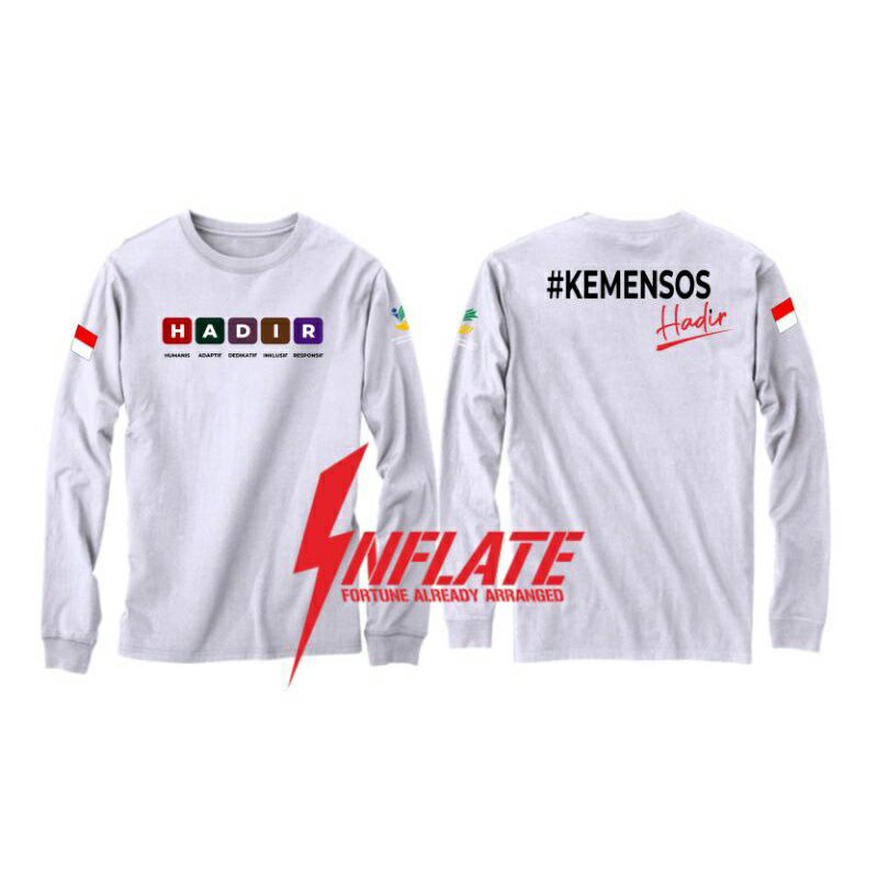 KAOS LENGAN PANJANG KEMENSOS/KAOS KEMENTERIAN SOSIAL HADIR