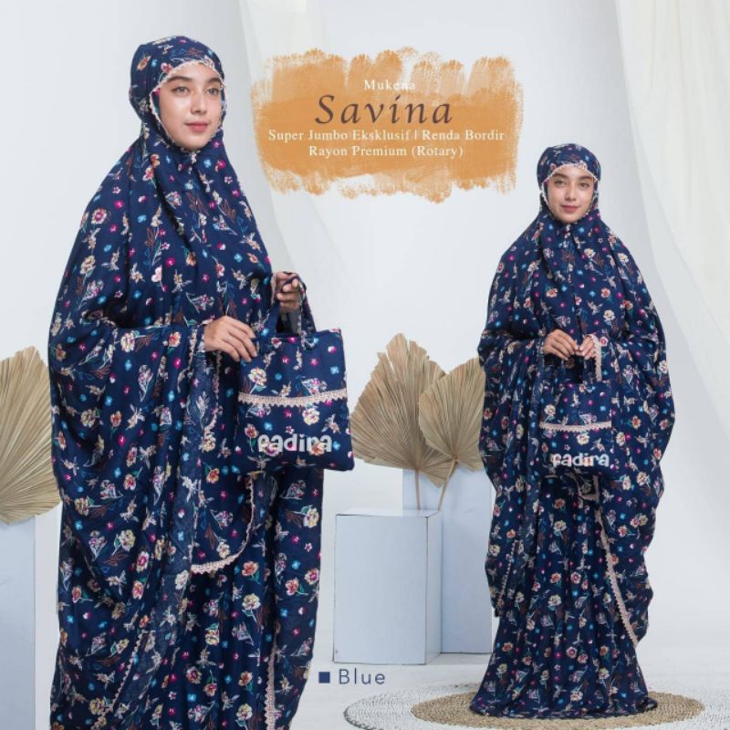 Mukena Savina / Rukuh Rayon motif Bunga / Mukena motif renda by Fadira