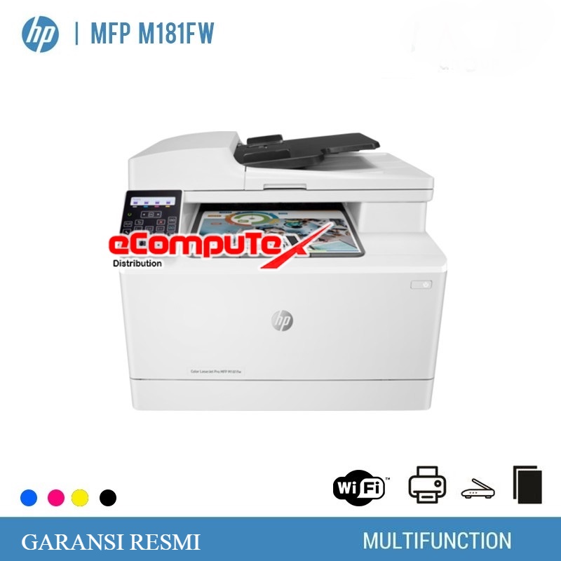 PRINTER HP LASERJET   M181FW ALL IN ONE   WIRELESS / HP LASER JET M   181FW / M 181 FW AIO PRINT   SCAN COPY FAX WIFI RESMI