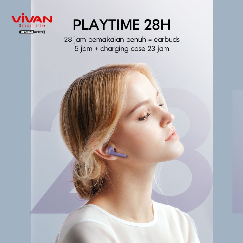 VIVAN Earphone Wireless TWS Headset Bluetooth 5.1 Liberty T220