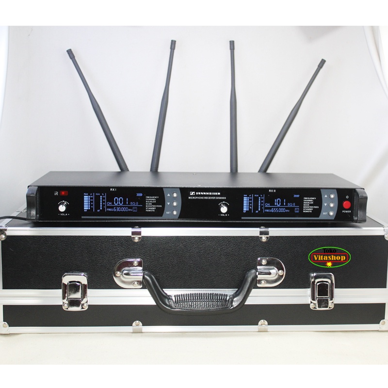 MIC WIRELESS SENNHEISER SKM-9000 MICROPHONE 2 HANDLE MIK MULTI CHANEL