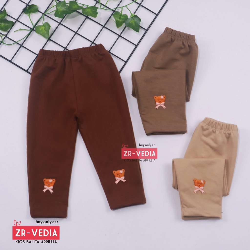 Legging Boneka uk 5-7 Tahun / Premium Pants Panjang Bahan Kaos Anak Perempuan Leging Polos ZR Vedia