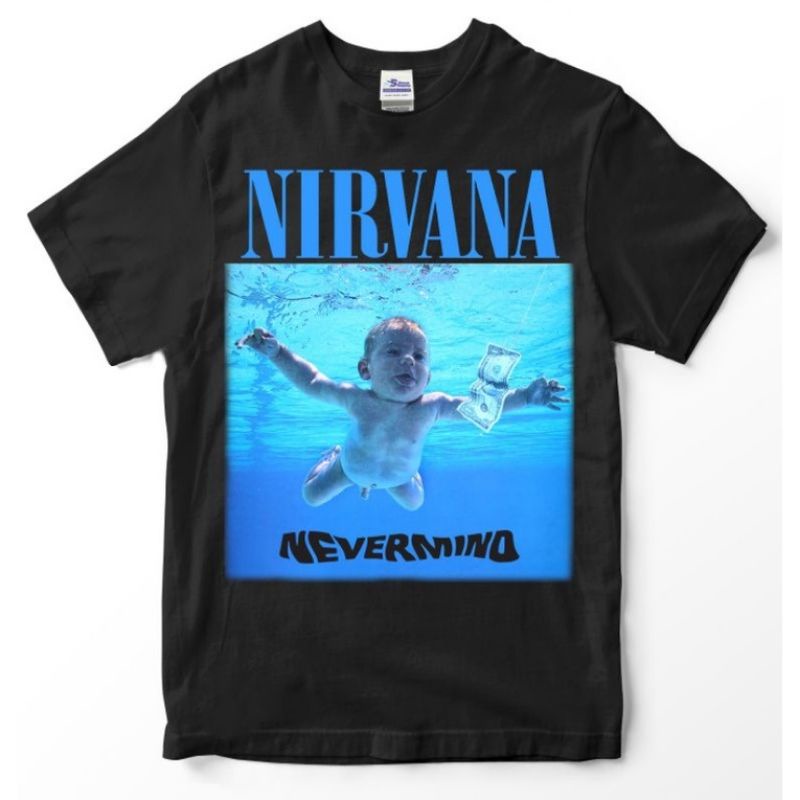 KAOS NIRVANA NEVERMIND HITAM Premium Tshirt NIRVANA nevermind
